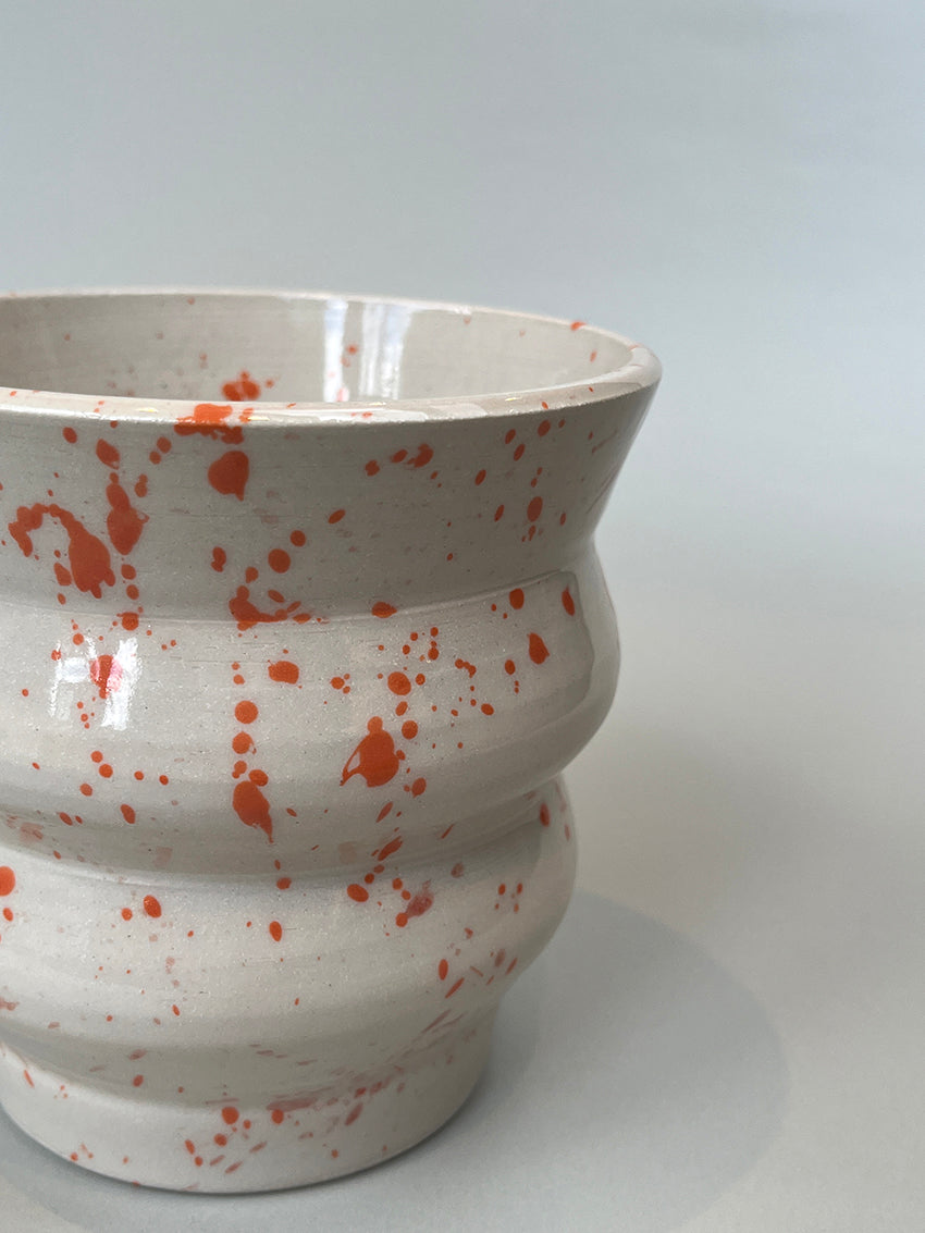 Orange ripple vase by KDN