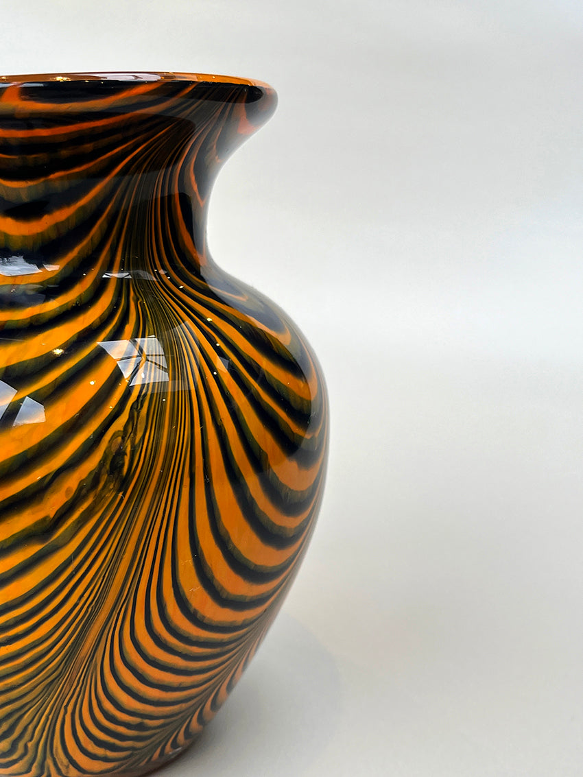 Orange glass vase