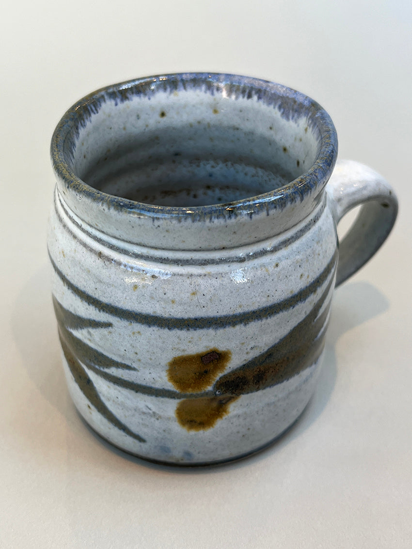 Blue grey coffee mug