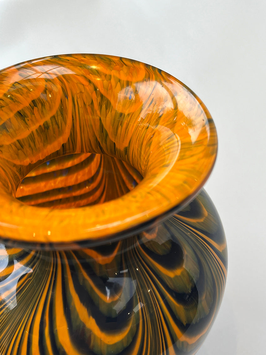 Orange glass vase